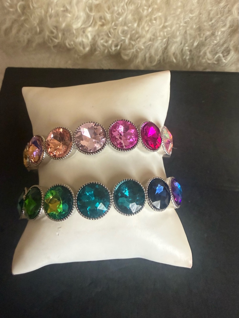 Multicolor Crystal Stretch Bracelet Set - Women Jewelry